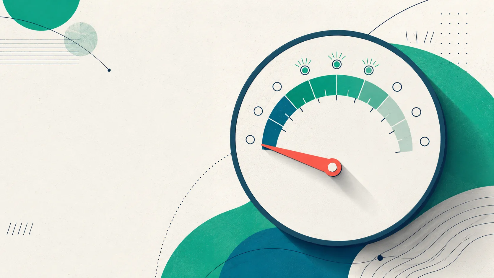 A patient-involvement gauge reading low, illustrating that observed shared decision-making is consistently low.